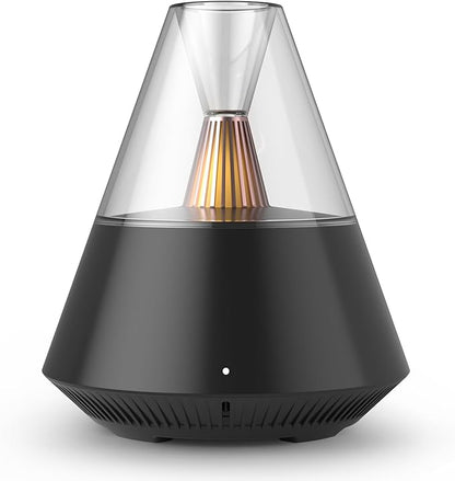 Essential Oil Diffuser, Modern Style Aromatherapy Aroma Diffusers with Candle Light, Fragrance Ultrasonic Cool Mist Humidifier, Remote Control, Auto Shut-Off, for Home Living Room Office