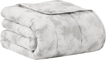L'AGRATY Weighted Blanket - 48"x72" 15lbs Cooling Breathable Heavy Blanket Microfiber Material with Glass Beads for Adult All-Season Summer Fall Winter Soft Thick Comfort