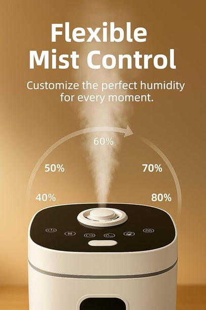 Stainless Steel Humidifier, 3.3L/0.87Gal Warm Mist Steam Humidification Humidifier, Easy to Clean Warm Mist Adjustable Humidity for Bedroom Living Room,1 pack