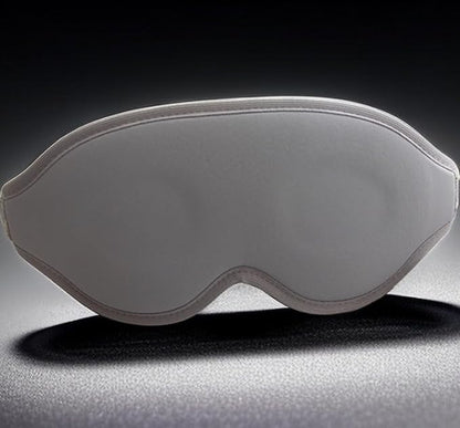 3D Contoured Sleep Mask, Memory Foam, Adjustable Strap, Ergonomic Design for Total Darkness (Grey)