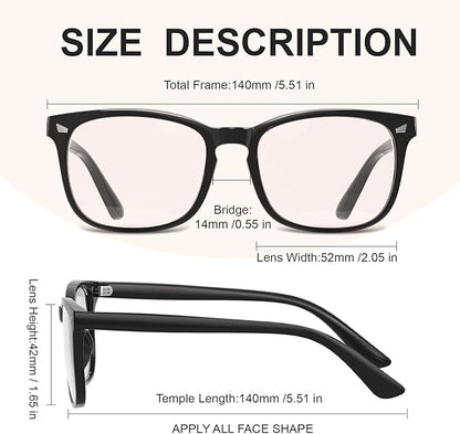 hunsquer Blue Light Glasses for Woman/Men Computer Blue Light Glasses
