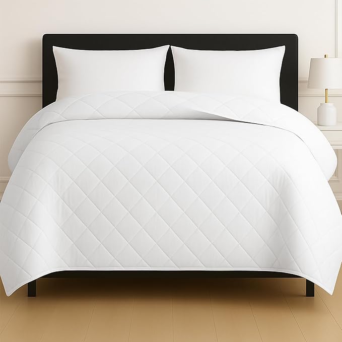 Homesmart 50 lbs Weighted Blanket King Size, Heaviest Weighted Blanket, Breathable Soft Fabric, 50 Pounds, White