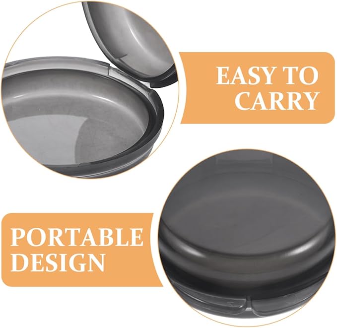 Baluue 3pcs Transparent Pill Organizer Compact Daily Medication Container for Travel Use Airtight Storage for Pills and Vitamins Multi-Functional Tablet Holder