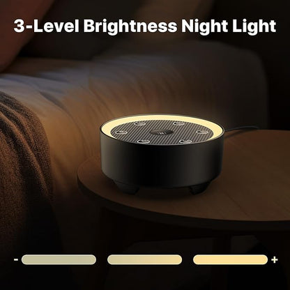Kipcush Sleep Sound Machine - 24 High-Fidelity Non-Looping Sounds, Portable White Noise Machine for Baby, Kids & Adults, Dimmable Night Light, 6 Auto-Off Timers, USB Powered for Travel, Home & Office