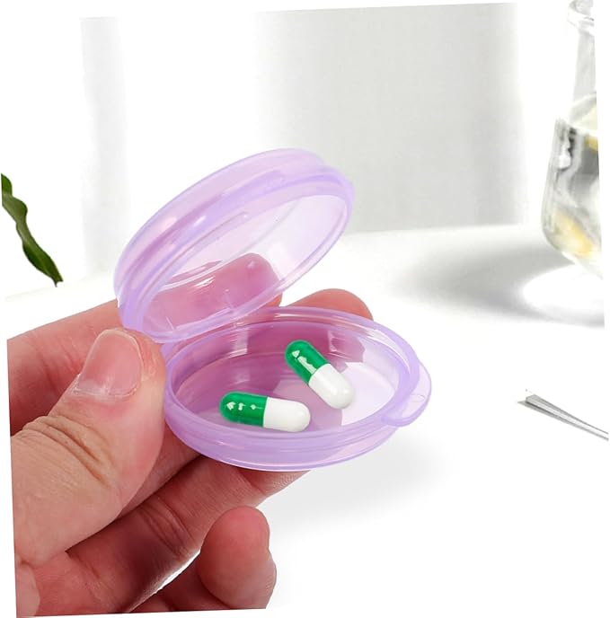 3pcs Portable Medicine Organizer Compact Pill Dispenser for Travel Daily Storage Easy Use Design for Seniors Material