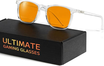 TIJN Sleep Glasses for 99% Blue Green Light Blocking Red Lens for Computer Gaming Screen Fatigue UV Protection