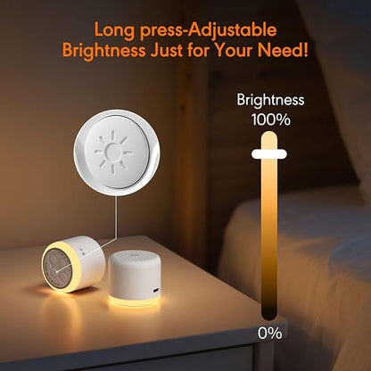 White Noise Machine with Night Light, 18 Soothing Sounds Portable Sound Machine for Baby Adults, Mini Travel Sound Machine for Sleeping with Memory Timer, Office Hotel Gift