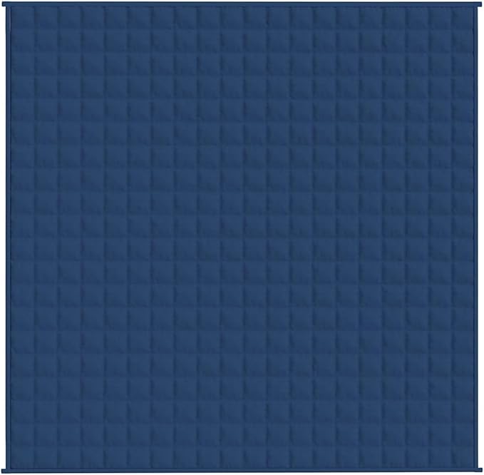 Weighted Blanket Blue 200x200 cm, 9 kg Heavy Blanket for Adults, Hypoallergenic Glass Bead Filling, Even Weight Distribution, Brushed Polyester Fabric