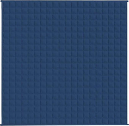 Weighted Blanket Blue 200x200 cm, 9 kg Heavy Blanket for Adults, Hypoallergenic Glass Bead Filling, Even Weight Distribution, Brushed Polyester Fabric