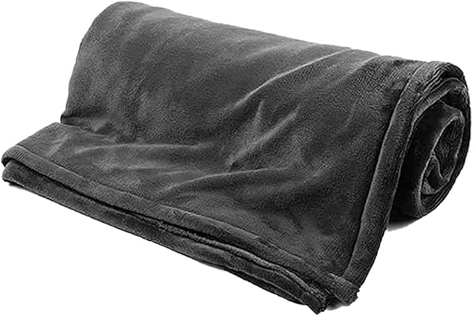 USB Ectric Heated Blanket, Cozy Soft Rechargeable Heated Blanket, 3 Heating Temperature Levels Throw Blankets for Home Travel Home Office Travel Camping (Black)