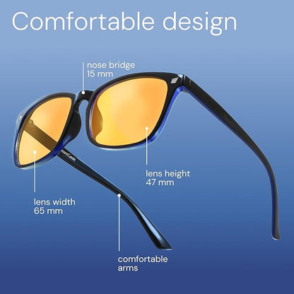 livho Gaming Blue Light Blocking Glasses for Better Sleep, Premium Night Driving, Computer Blockers for Man & Woman