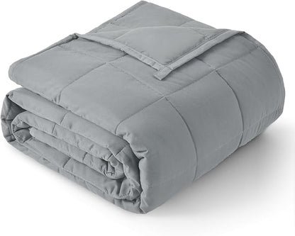 Topblan Weighted Blanket(60"x80" 20lbs Queen Size),Ultra Soft Cooling Weighted Blanket for Adults,Cozy Heavy Blanket with Glass Beads, Breathable Reversible Throw Blanket All Season, Grey