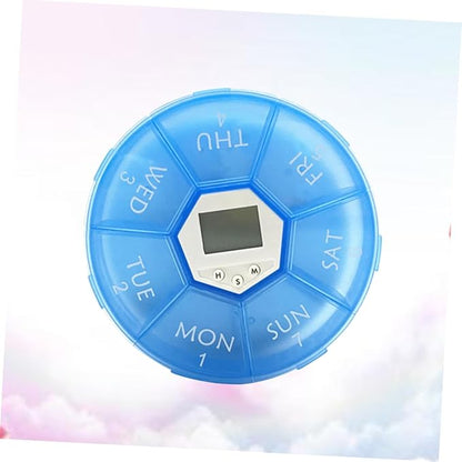 Compartments Alarm Clock Pill Dispenser for Daily Medication Portable Pill Storage Organizer Reminder Function Convenient Medicine Chest for Patients