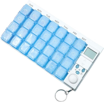 Mobestech Weekly Organizer 7-Day 28 Compartments Reminder Alarm Removable Timer Luminous LCD