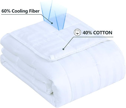 Weighted Blanket Kids (36"x48" 5lbs),Ultra Soft and Cozy Cooling Weighted Blanket Kids,Heavy Blanket with Machine Washable Soft Blanket, Ivory