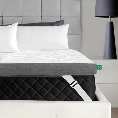 Sleepyhead Queen 3 Inch Premium Gel Mattress Topper – Cooling Gel Memory Foam Bed Topper – Pressure Relief, Washable Cover, CertiPUR-US Certified, Soft Mattress Pad (Queen 3")