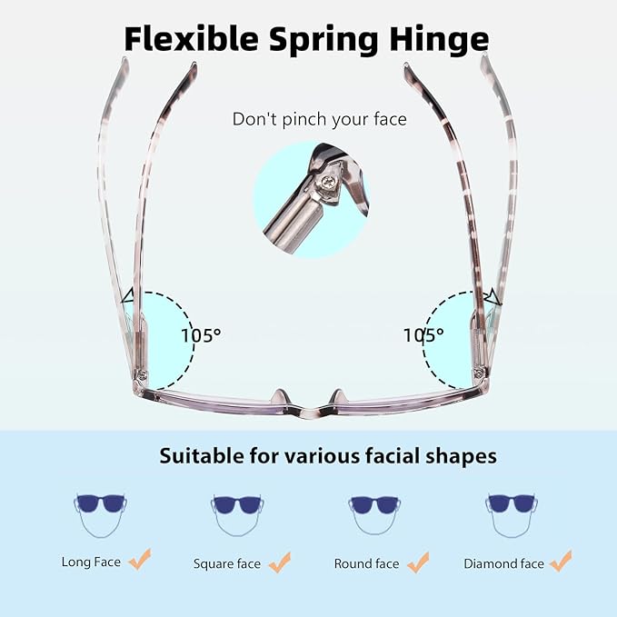 2 Pack Reading Glasses, Leopard Frames Blue Light Blocking Readers,Filter UV Ray/Glare Computer Reading Glasses, Lightweight Spring Hinges Eyeglasses for Women Men(2-pack Leopard,1.0)