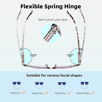 2 Pack Reading Glasses, Leopard Frames Blue Light Blocking Readers,Filter UV Ray/Glare Computer Reading Glasses, Lightweight Spring Hinges Eyeglasses for Women Men(2-pack Leopard,2.75)