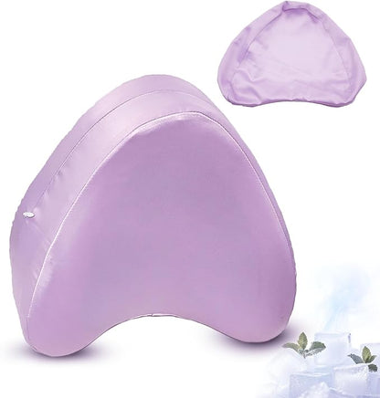xcivi Satin Pillowcase for Contour Memory Foam Side Sleeper Support Pillow, Pillowcover for Knee Pillow, Smooth & Soft Pillow Cover (Purple)