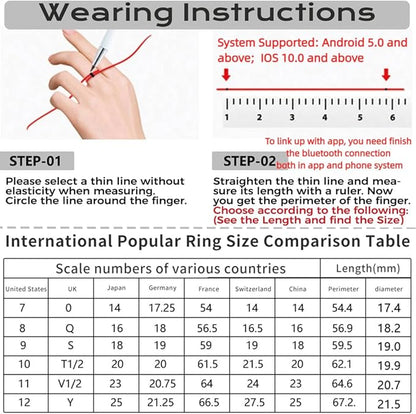 Smart Ring Fitness Tracker Sleep Tracking Heart Rate Monitor Pedometer, Waterproof Activity Tracker Fitness Ring Steps Counter, Gesture Controls for Short Video, 8 Days Last, Silver, #10
