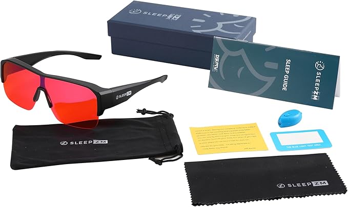 100% Fitover Blue Light Blocking Glasses - Better Sleep Eye Strain Protection - Computer Gaming Women Men