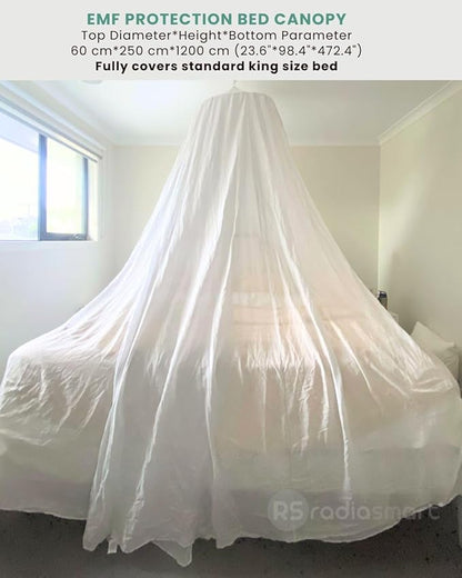 Radia Smart® Radiation Shielding Bed Canopy - Circle EMF Protection, Block 5G, Radiation Shielding Sleep