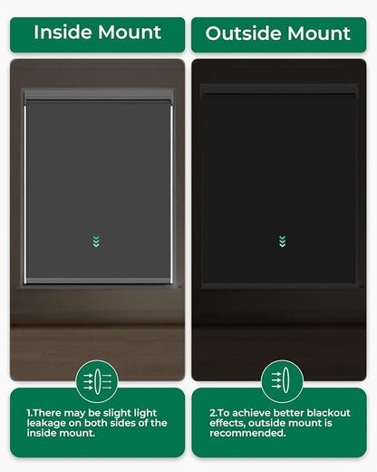Allesin Motorized Roller Blinds with Remote Control for Windows, Blackout Automatic Smart Shades,Dry Battery Powered Electric Blind (Gray 46" W x 72" H)