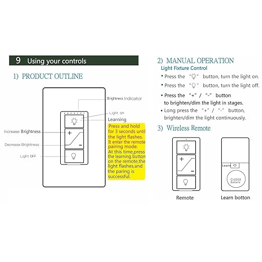 GREENBELL Dimmer Switch with Wireless Remote Control, Single Pole Smart Switch Light Switch Support 2.4G&5G Compatible with Alexa 2 Pack