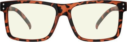 Eyekepper Oversized Reading Glasses Square Large Blue Light Readers for Men Women - Tortoise +2.50