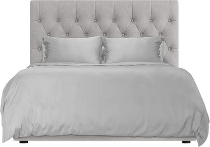Hotel Sheets Direct 3 Piece King Size Duvet Cover Set, 100% Viscose Derived from Bamboo Comforter Cover with 2 Pillow Shams, Moisture-Wicking, Silky Soft Texture, Cooling, Breathable, Easy Care, Gray