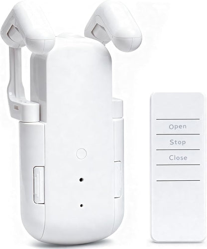 Automatic Curtain Opener Smart Electric: Remote Control Motorized Curtain Robot for Bedroom Living Room Window - No WiFi Needed - 20KG Load/ 6-Month Battery for Home/Office/Nursery