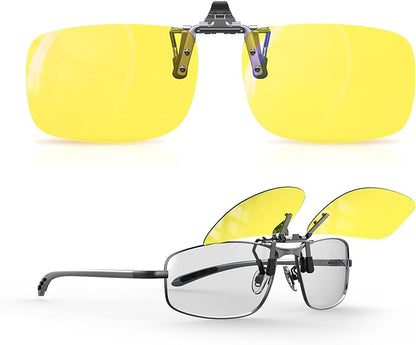 Goiteia Orange Blue Light Blocking Glasses Clip on for Migraine-Gaming Glasses for Eyes Strain/Light Sensitive-Help to Sleep