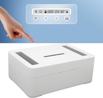 Metal Timed Lock Box, Time Lock Box with LED Display, Child Lock, Self Control Timer Locker for Phones, Snacks, Other Unwanted Temptations, Up to 365 Days (S) 40cm / 15.7in