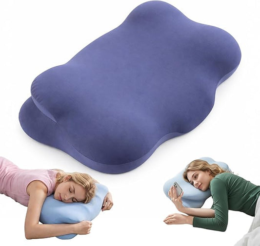Cloud Pillow - Ergonomic Memory Sleep Cloud Pillow, 2026 New Adjustable Neck Support Pillows with Cooling Breathable Cover for Adults, Back & Stomach Sleepers (Dark Blue)