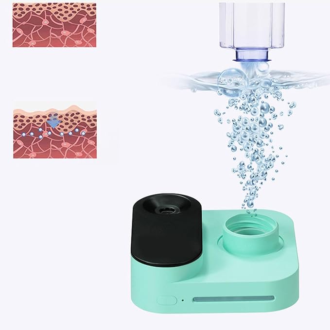Mini Water Bottle Humidifier, Compact Size Design USB Charging Large Spray Portable Cordless Bottle Humidifier for Travel Car and Bedroom(Green) (Green)