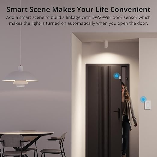 SONOFF Matter Smart Light Switch, 2.4GHz WiFi Light Switch, Neutral Wire Required Smart Switches for Lights, Interruptor Inteligente Compatible with Alexa and Google Home, 2 Gang M5-2C-120W