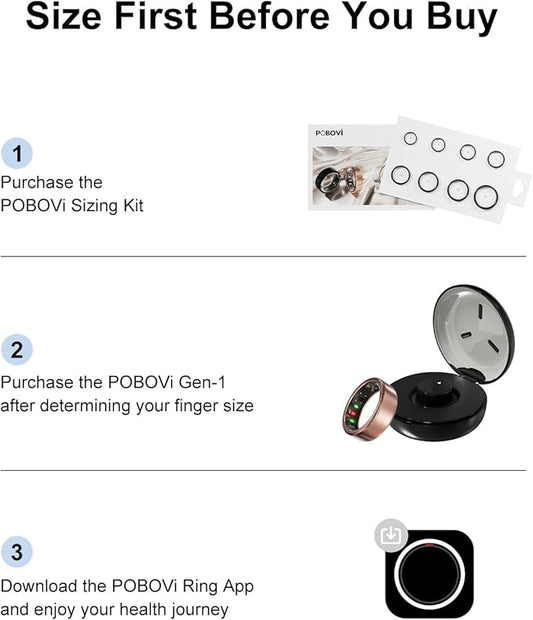 Smart Ring for Women Men- Sleep/Fitness/Stress/Heart Rate Tracker- Menstrual Records - 7 Days Battery Life - Wireless Charging - No APP Subscription - iOS & Android Compatible