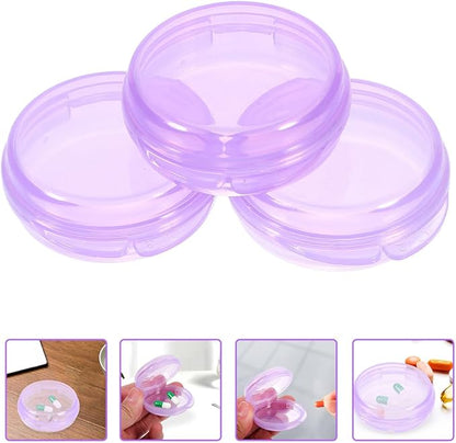 NOLITOY 3pcs Daily Pill Organizer Portable Travel Medication Container Small Vitamin Holder for Travel Office and Outdoor Use Sealed Design for Freshness