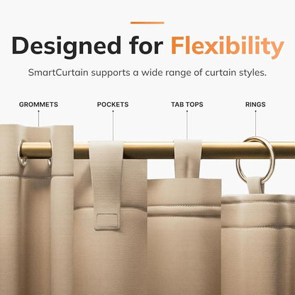 Ryse SmartCurtain | Motorized Curtain | Turn Current Curtains into Electric, Automated Drapes | Easy Install | Works with Existing Single or Double Curtain | Phone App Enabled | Charger Not Included