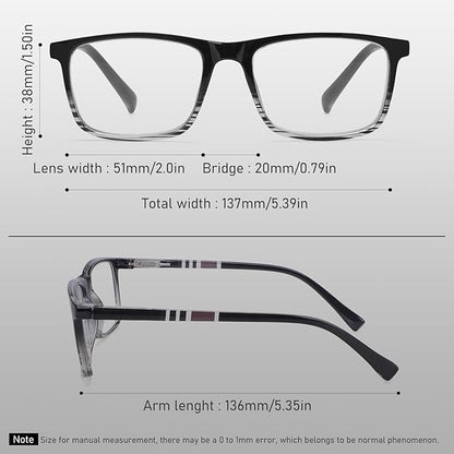 6 Pack Reading Glasses for Men Blue Light Blocking Glasses Lightweight Spring Hinge Computer Readers Men Women