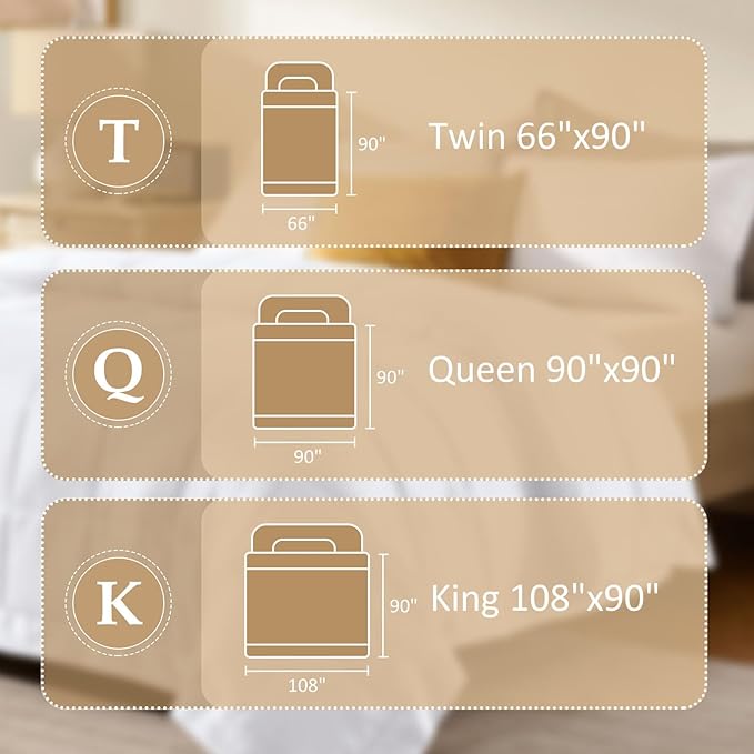 downluxe King Size Blanket with Satin Trim, Lightweight Down Alternative King Blanket for All Season, Machine Washable (White, 108 x 90 Inch)
