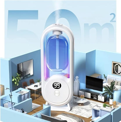 Wall Mounted Essential Oil Diffuser Rechargeable Timed Aromatherapy Humidifier Digital Display Air Freshener