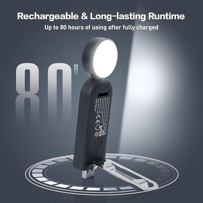 VAVOFO USB Rechargeable Book Light, Blue Light Blocking, Amber Clip-On Bookmark Shaped Reading Light, Eye Care 6 LEDs With 9 Lighting Modes for Bookworms (Grey)