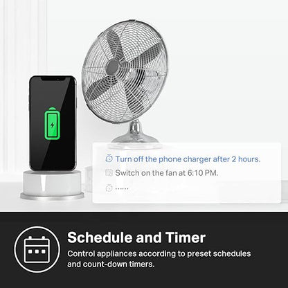 Kasa Smart Plug, Matter Compatible, Energy Monitoring, Compact Design, 15A/1800W Max, Super Easy Setup, Works with Apple Home, Alexa & Google Home, UL Certified, 2.4G Wi-Fi Only, White, KP125M(2-Pack)