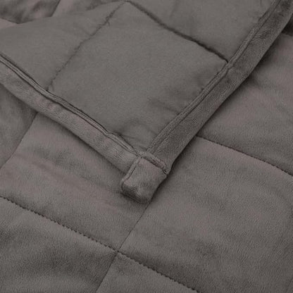 Gray Weighted Blanket for Adults, 53.1 x 78.7 Inches, Soft Brushed Polyester Microfiber Cover with Hypoallergenic Filling, Breathable Material for Relaxing Gentle Pressure