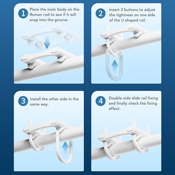 Smart Curtain Opener, Automatic Electric Curtain Robot Opener with App Control for Roman Rod Tracks Timer Light Sensor