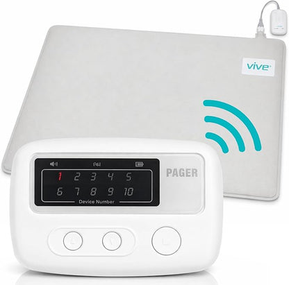 Vive Wireless Floor Alarm by Vive - Motion Sensor Kit for Elderly Dementia Patients - Weight Movement Pressure Pad Detector - Automatic Health Alert System for Mat