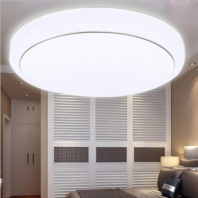 48W Smart WiFi Dimmable LED Ceiling Lamp, Voice Control Remote Bedroom Home Ceiling Light, With Memory Function, Group Control, Single Control, Compatible with, Remote Mobile