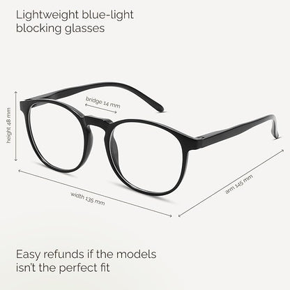 IBOANN Blue Light Glasses for Woman/Men, Fashion Blue Light Glasses Men, Fake Glasses Help Reduce Screen Fatigue