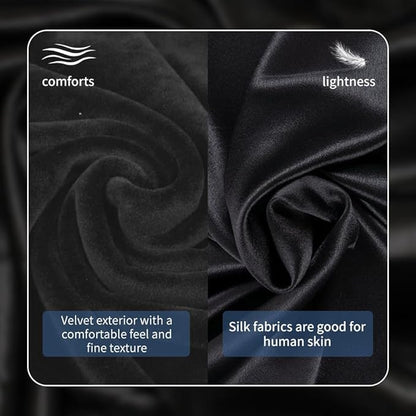 Sleep Mask Bluetooth 5.4 Headphones Soft Wireless Headband Eye Mask Blackout with Microphone (Black M)